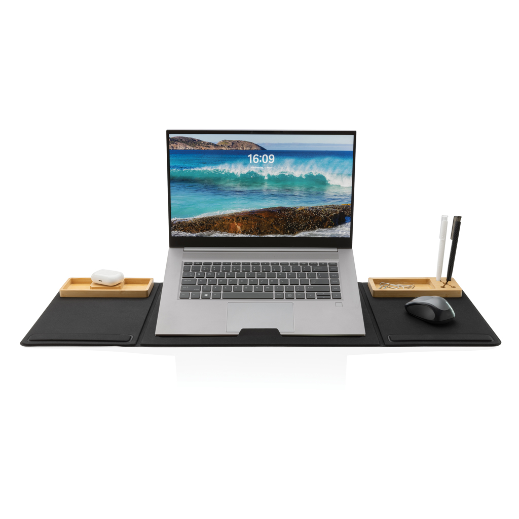 Impact AWARE RPET Foldable desk organizer with laptop stand